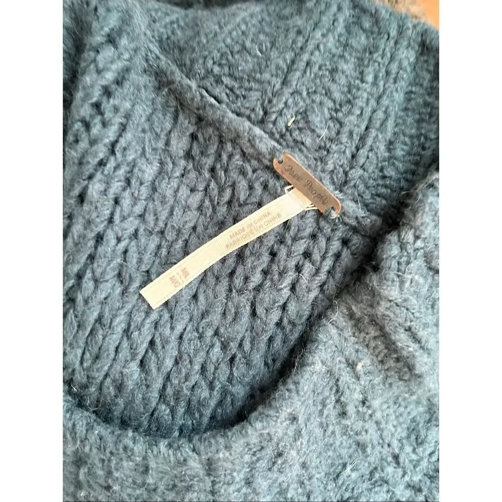 Free People Labyrinth Wool & Angora-Blend Poncho Women’s M/L